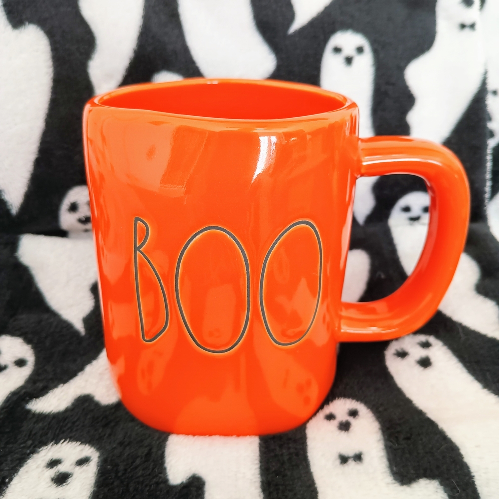 Rea Dunn Halloween Spooky Orange Boo Mug